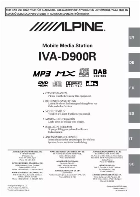 Notice ALPINE IVA D900R 2 autoradio Trouver une solution à un