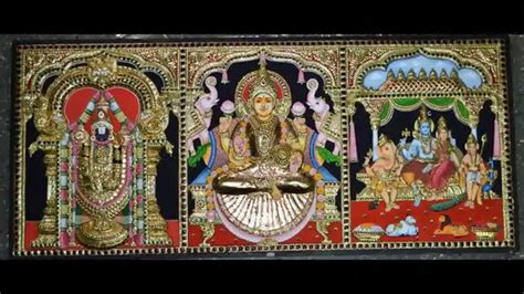 Tanjore Paintings 3d Effect Works By Artist Gamurugan Youtube