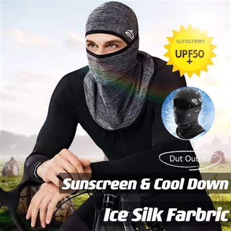 Balaclava Full Face Mask Upf50 Uv Sun Protection Face Cover Outdoor Running Sports Cooling Neck