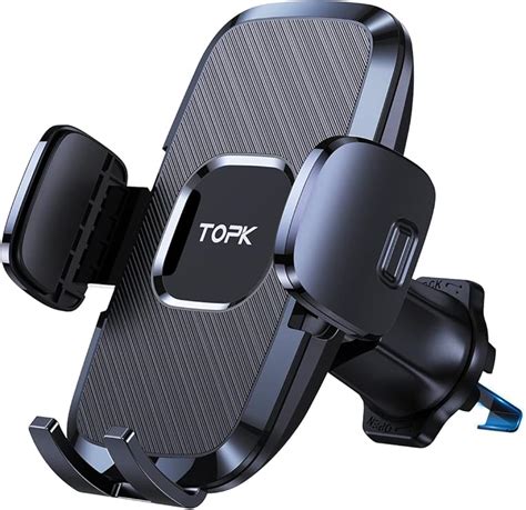 TOPK Car Phone Holder Phone Holder For Car With Hook Clip Air Vent Car