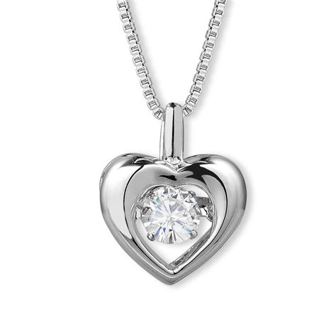 Forever Classic Moissanite Heart Shaped Pendant Necklace By Charles