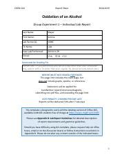 Report Sheet Oxidation Pdf Chem Report Sheet