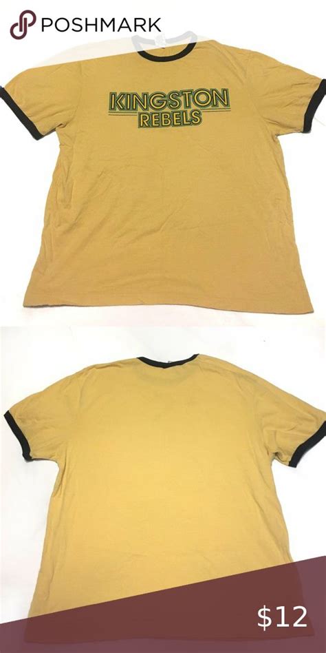 Vintage Yellow Ringer Tee Shirt Tee Shirts Long Sleeve Tshirt Men