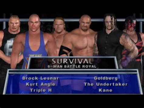 Brock Lesnar Vs The Undertaker Vs Goldberg Vs Triple H Vs Kurt Angle Vs