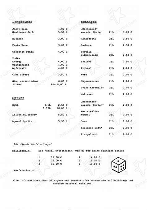 Speisekarte Von Gastst Tte Zur Eiche Restaurant Brechen