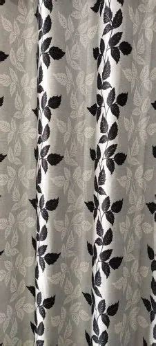 Black And White Polyester Leaf Printed Window Curtain At Rs Meter