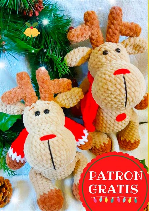 Patr N Gratis Renos Navide Os Amigurumi Paso A Paso Crochetisimo