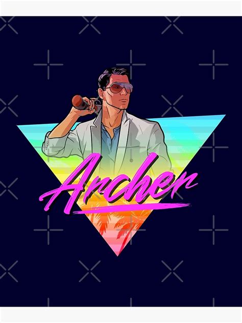 Archer Vice 80s Triangle Design Poster By Kelsobob Redbubble