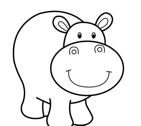 Hippo Drawing For Kids | Free download on ClipArtMag