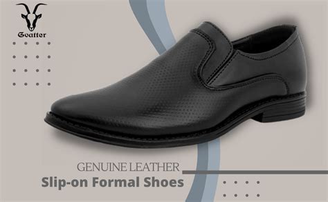 Buy Goatter Mens Genuine Leather Slip On Formal Shoesb02 7 Brown At