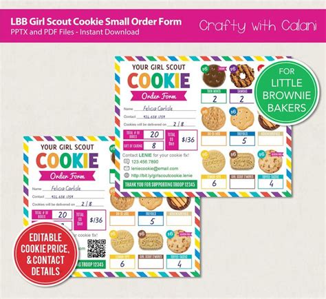 Girl Scout Cookie 2024 Order Form LBB Cookie Order Form Printable