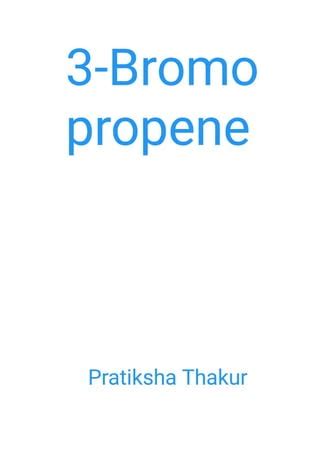 3 Bromo Propene PDF