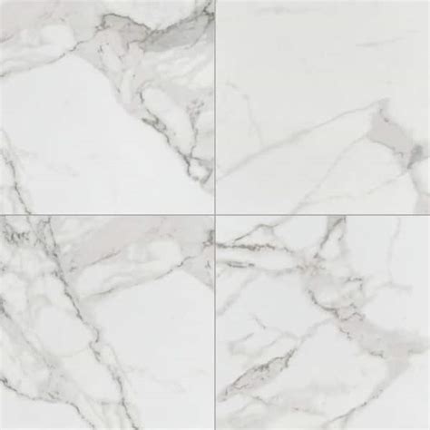 Calacatta Matt White Marble Effect Porcelain Tile 800x800