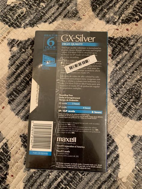 NEW Maxell Blank VHS Videocassette GX Silver T 120 6 Hour High Quality