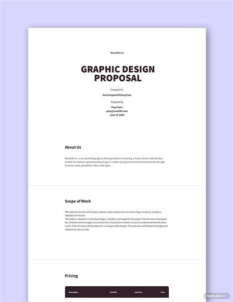 Graphic Designer Proposal Template