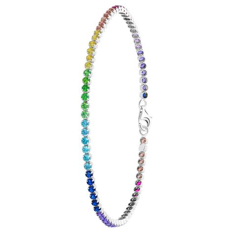 Zilveren Tennisarmband Met Zirkonia Regenboog Aanbieding Bij Lucardi