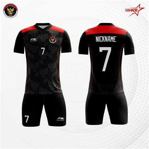 Jual Jersey Timnas Indonesia Sea Games Custom Desain Home Hitam