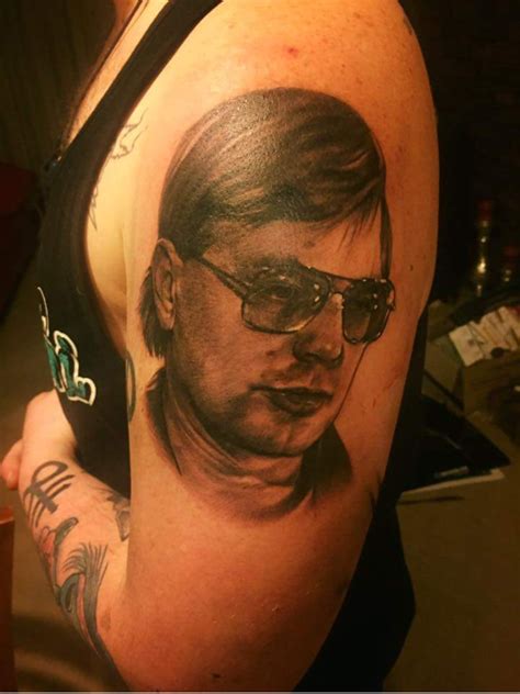 Jeffrey Dahmer tattoo. Yikes. : r/trashy