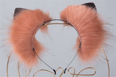 Faux Fur Curvy Fox Tail Plug And Ear Neko Ear And Tail Set Etsy