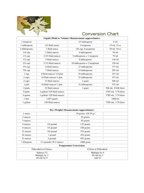 2025 Liquid Measurements Chart Fillable Printable Pdf And Forms Handypdf