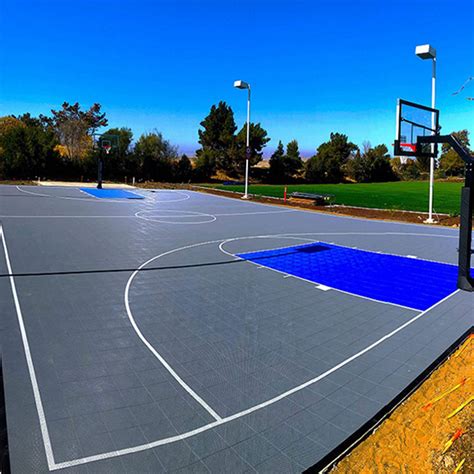 Backyard Polypropylene X Fiba Basketball Court Outdoor Interlocking