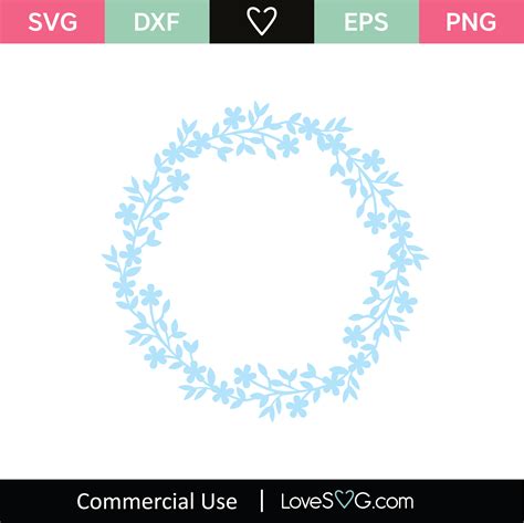 Simple Monogram Wreath SVG Cut File - Lovesvg.com