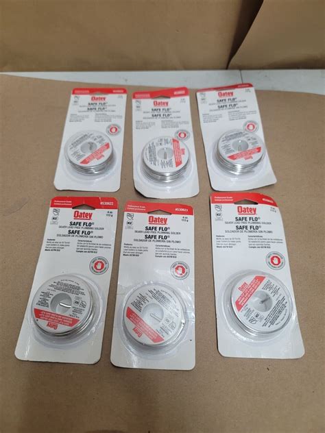 Oatey Safe Flo Silver Lead Free Plumbing Solder Oz Brand New Lot