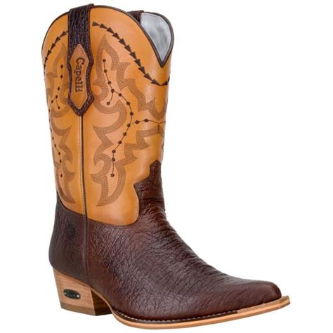 Bota Texana Masculina Bico Fino Couro JM Country