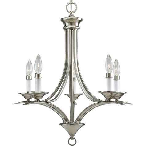 Progress Lighting Trinity Collection 5 Light Brushed Nickel Chandelier