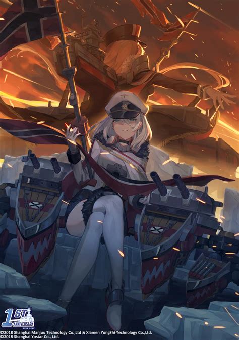 Baggrunde Azur Lane Tirpitz Azur Lane Bismarck Azur Lane blå øjne