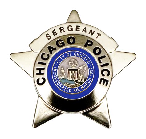 CHICAGO POLICE DEPARTMENT STAR LAPEL PIN: Sergeant - Chicago Cop Shop