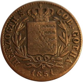 1 Pfennig Ernst II Duché de Saxe Cobourg et Gotha Numista