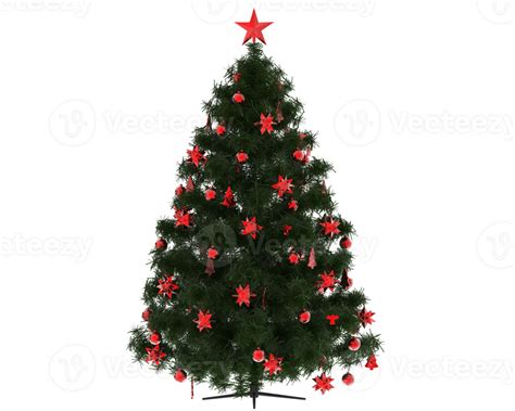 Christmas Tree Isolated On Background 3d Rendering Illustration 35897498 Png