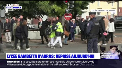 Enseignant tué à Arras les cours reprennent au lycée Gambetta