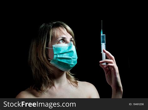 Woman With A Syringe Free Stock Images Photos