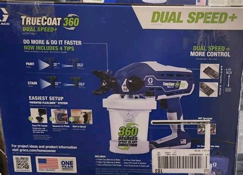 Graco Truecoat 360 Dual Speed Trueairless Paint And Stain Sprayer Ebay