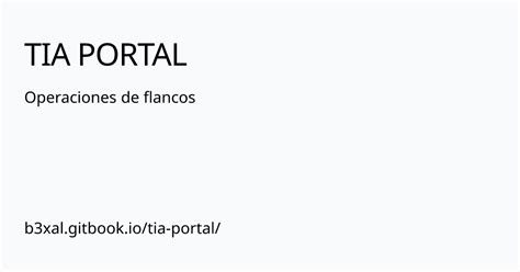 Operaciones De Flancos TIA PORTAL