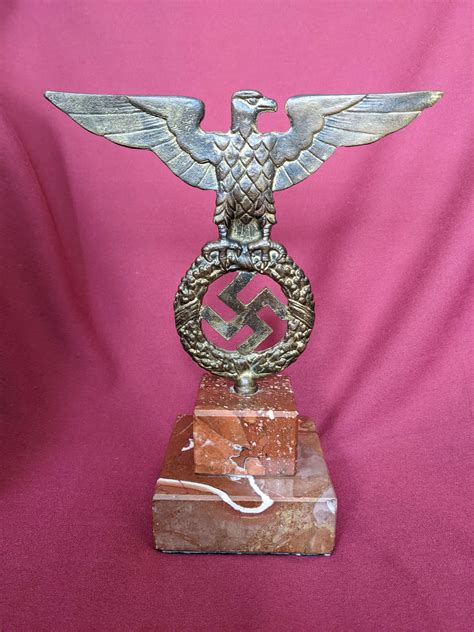 Large Bronze Nsdap Type Eagle On Marble Base