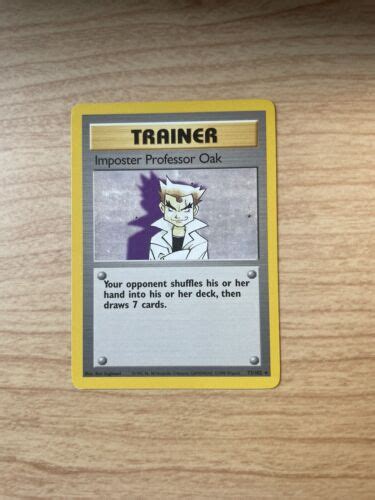 Pok Mon Tcg Imposter Professor Oak Base Set Regular Unlimited