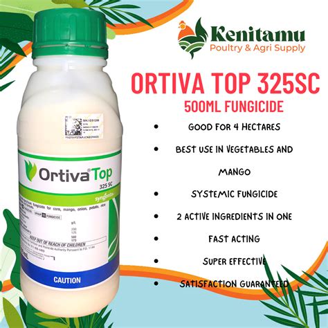 ORTIVA TOP 325SC 500ML FUNGICIDE BY SYNGENTA FOR PLANT CARE AND CROPS