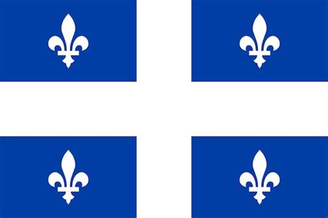 Bandera de quebec provincia de canadá ilustración vectorial Vector