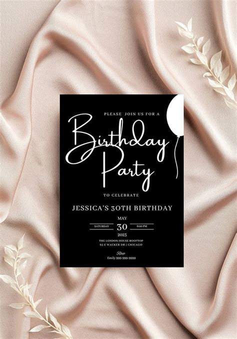 Adult Birthday Invitation Cards