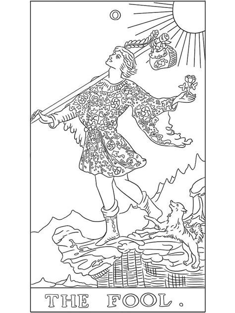 Tarot The Fool Coloring Page Abstract Coloring Pages Tarot The Fool