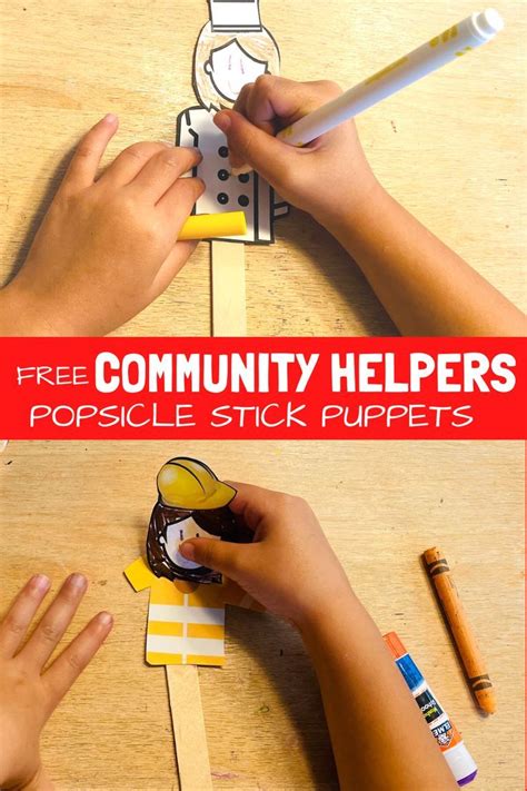 Community Helpers Popsicle Stick Puppets