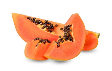 Premium Photo Slice Papaya Isolated On White Background