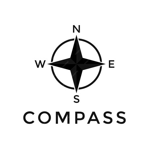 Premium Vector Compass Icon Logo With North South East And West Indicated