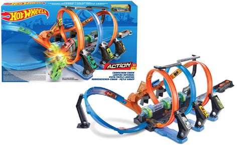 اسباب بازی فقط توی توی TOY TOY پیست ماشین های Hot Wheels سری Actionمدل Corkscrew Crash