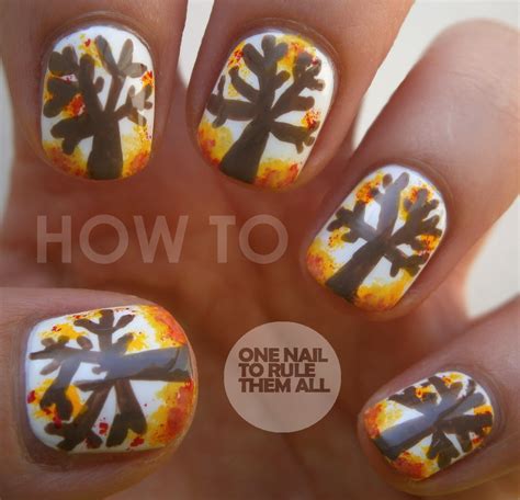 One Nail To Rule Them All Autumn Nails Tutorial