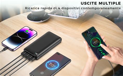 Power Bank Mah Batteria Esterna Hiluckey W Ricarica Rapida