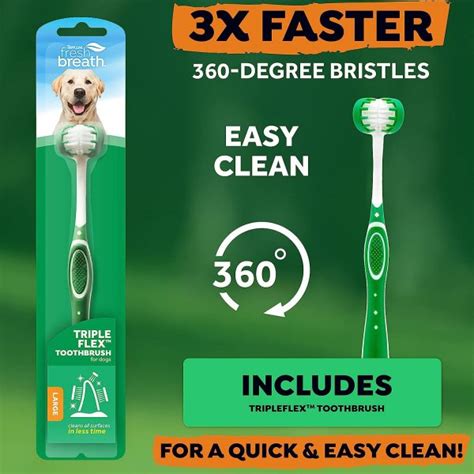 Tropiclean Breath Tripe Toothbrush Cepillo Dental Para Perros